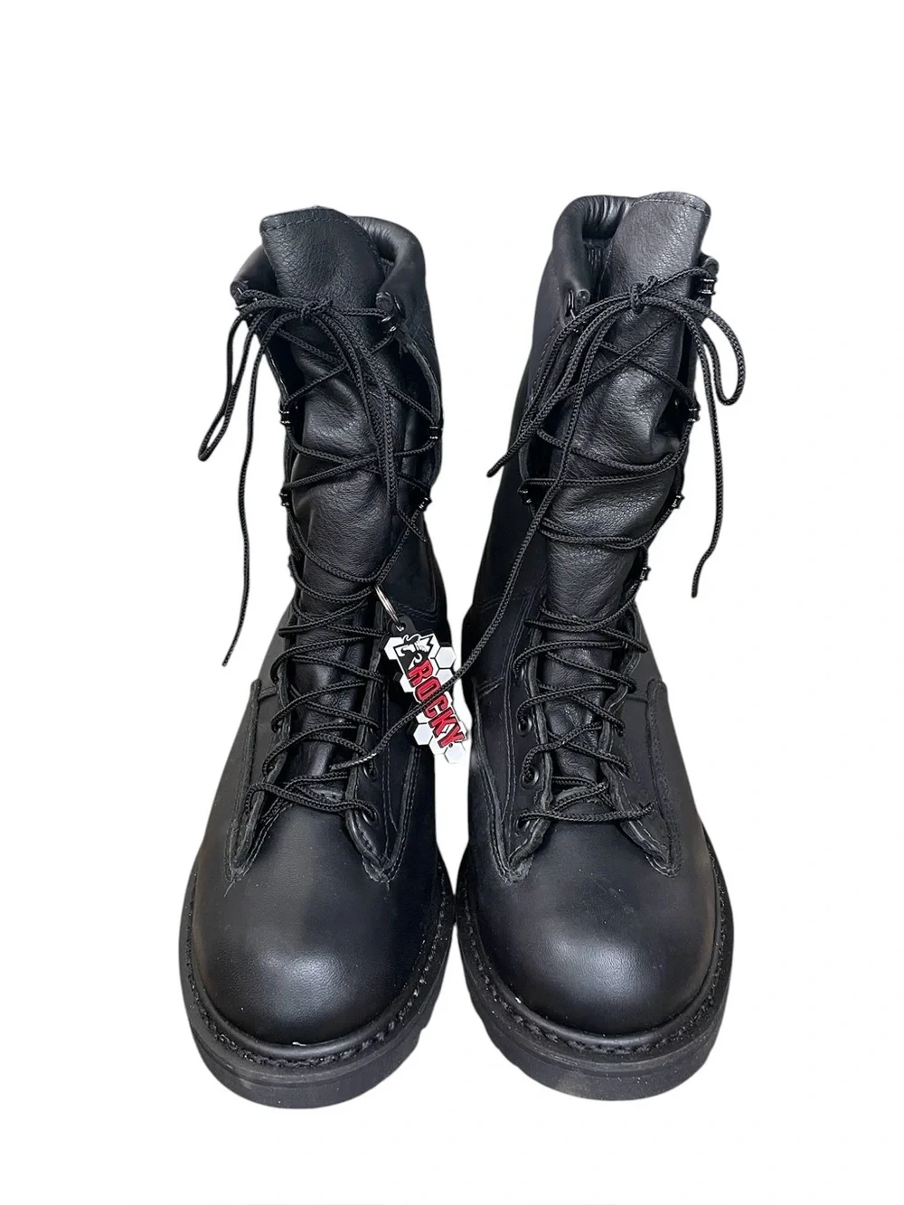 ROCKY Black Premium Combat Lace-Up Boots - Rugged Military Style 9W